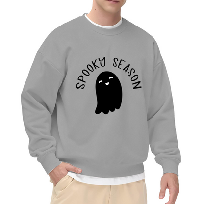 Spooky Season Crewneck Sweatshirt - Cute Ghost Halloween Graphic Pullover, Kawaii Ghost Top, Festive October Gift
