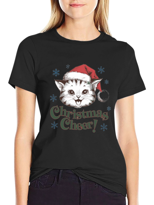 Christmas Cat T-Shirt Holiday Cheer