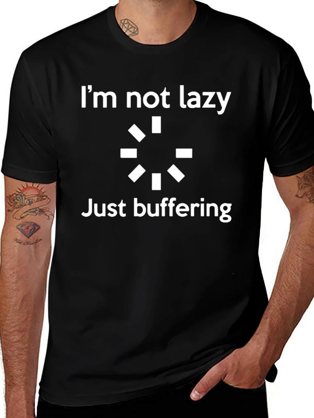 Im Not Lazy Just Buffering Graphic T-Shirt