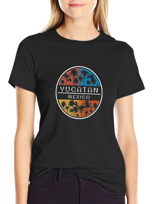 Yucatan Mexico Palm Tree Graphic T-Shirt