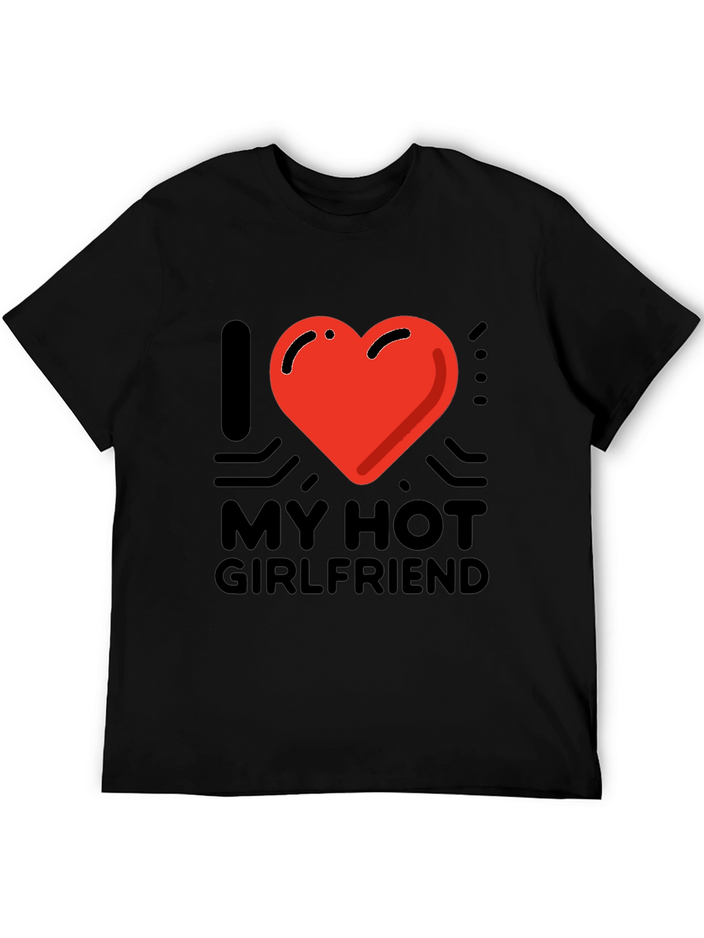 I Heart My Hot Girlfriend Graphic Tee - Black