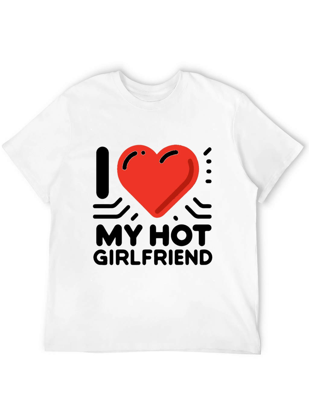 I Heart My Hot Girlfriend Graphic Tee - Black