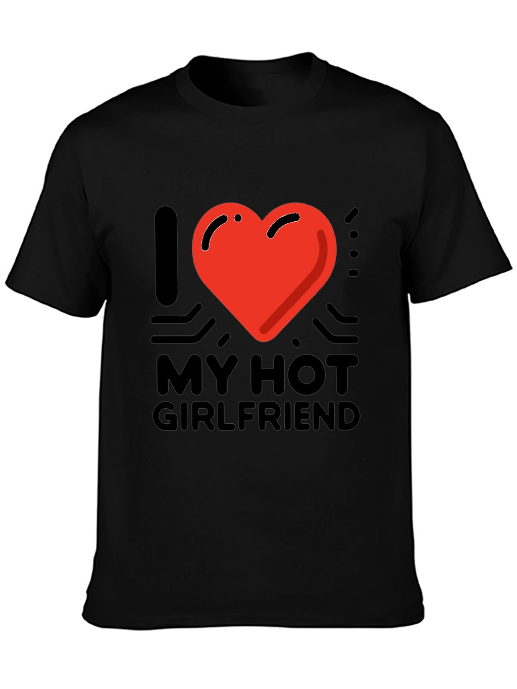 I Heart My Hot Girlfriend Graphic Tee - Black