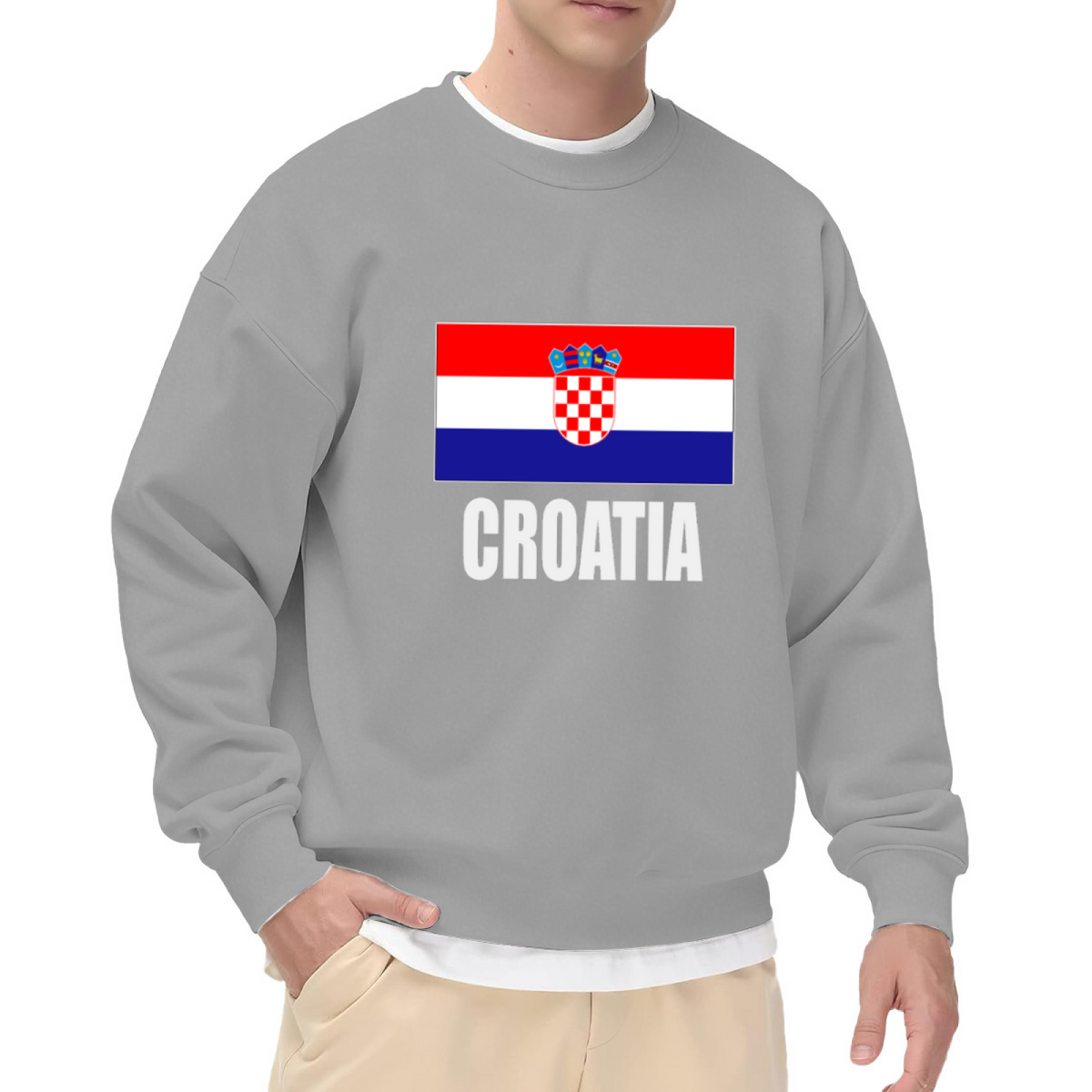 Croatia Flag Crewneck Sweatshirt, Croatian Coat Of Arms Pullover, Croatia Pride Gift