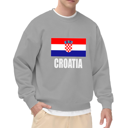 Croatia Flag Crewneck Sweatshirt, Croatian Coat Of Arms Pullover, Croatia Pride Gift