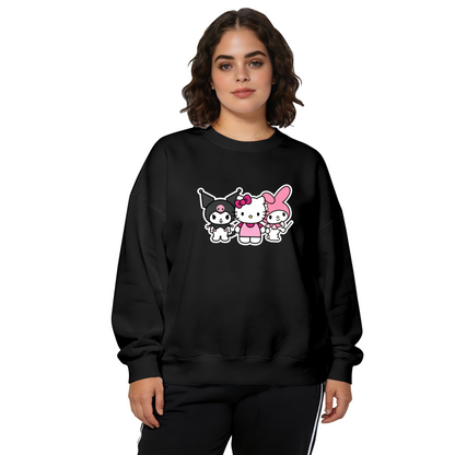 Hello Kitty Kuromi My Melody Best Friends Crewneck Sweatshirt