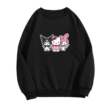 Hello Kitty Kuromi My Melody Best Friends Crewneck Sweatshirt