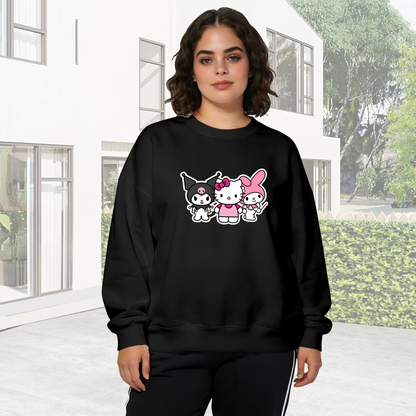 Hello Kitty Kuromi My Melody Best Friends Crewneck Sweatshirt
