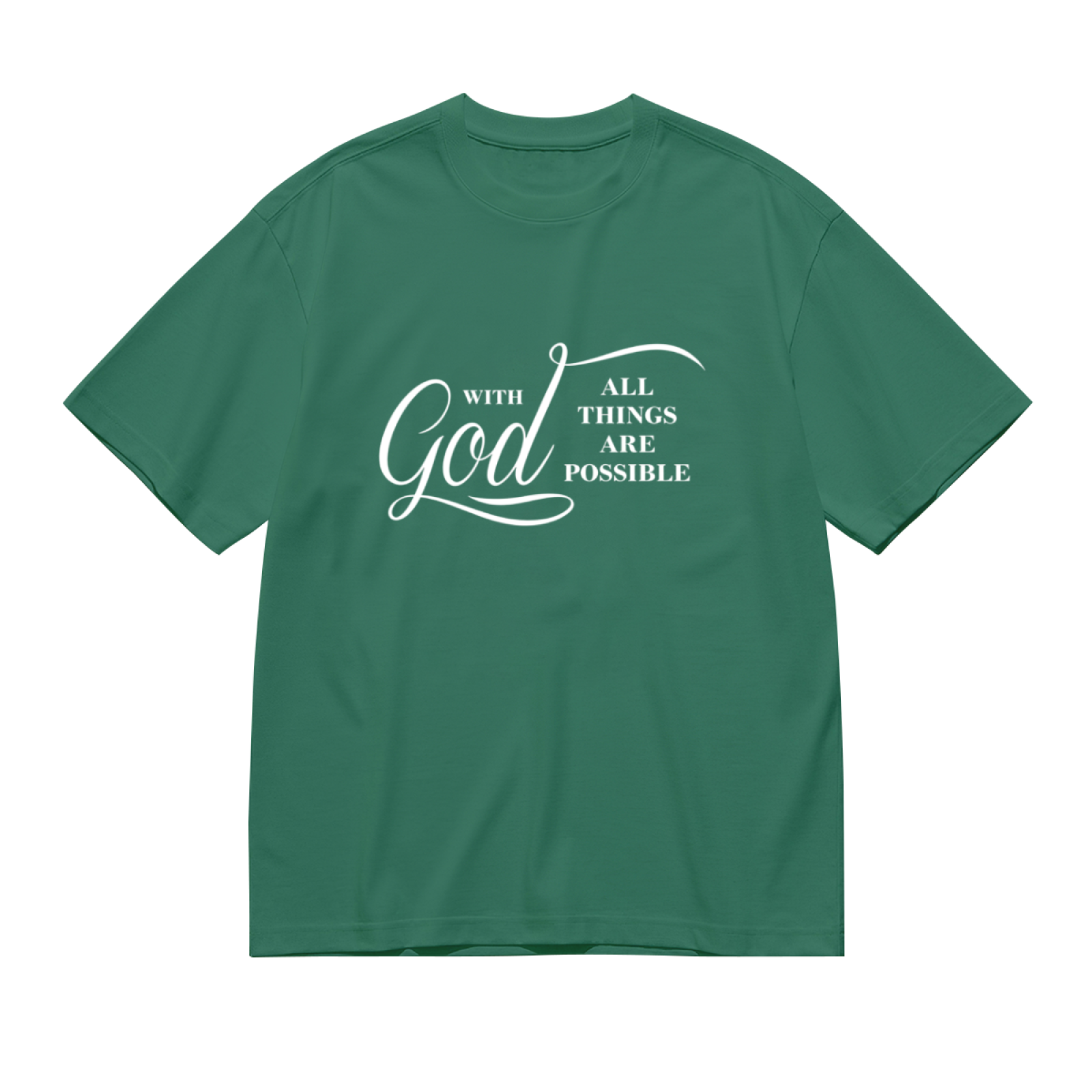 With God All Things Are Possible Faith Scripture Tee
