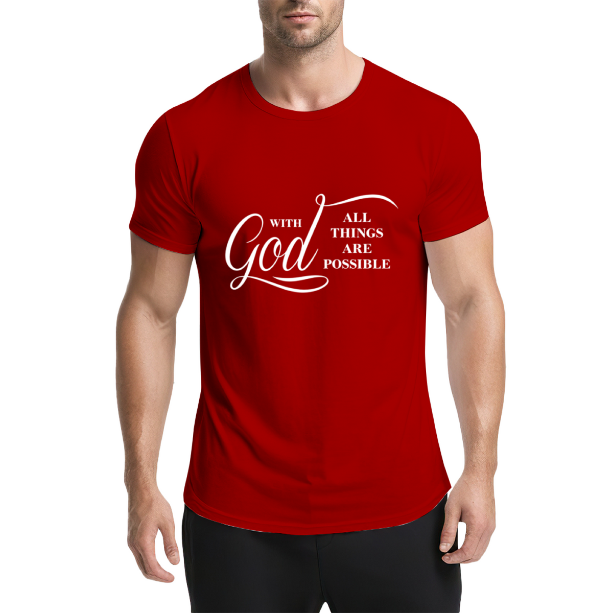 With God All Things Are Possible Faith Scripture Tee