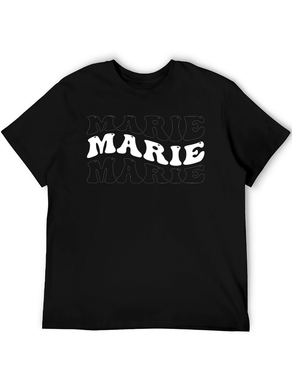 Marie Text Black T-Shirt