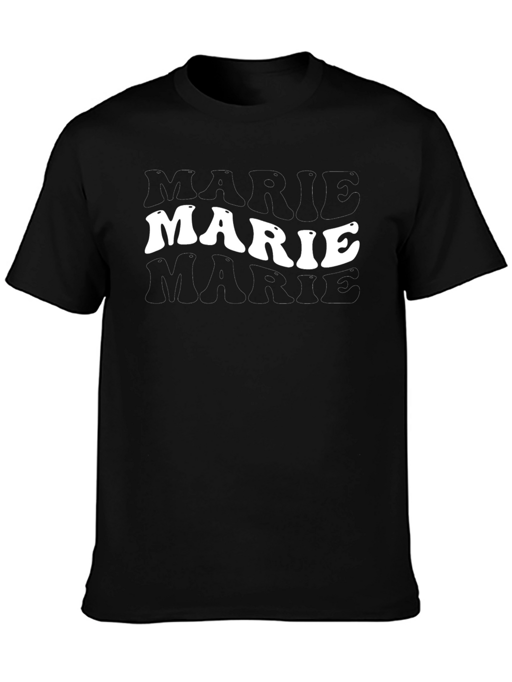 Marie Text Black T-Shirt