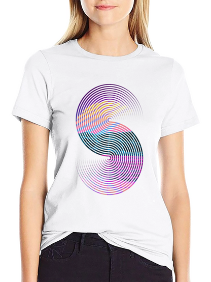 Abstract S Graphic Tee - Modern Style