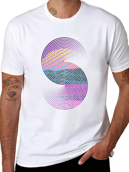 Abstract S Graphic Tee - Modern Style