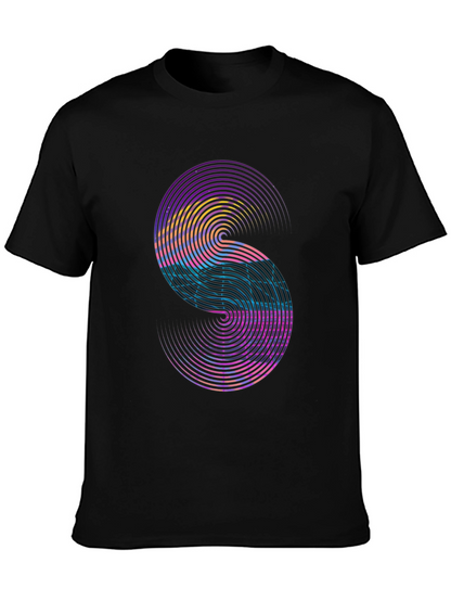 Abstract S Graphic Tee - Modern Style