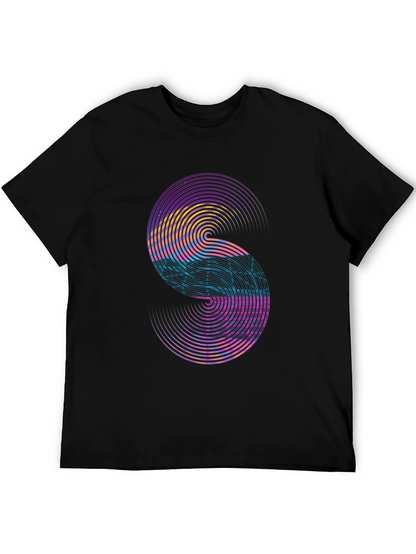 Abstract S Graphic Tee - Modern Style
