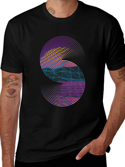 Abstract S Graphic Tee - Modern Style