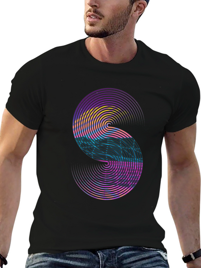 Abstract S Graphic Tee - Modern Style