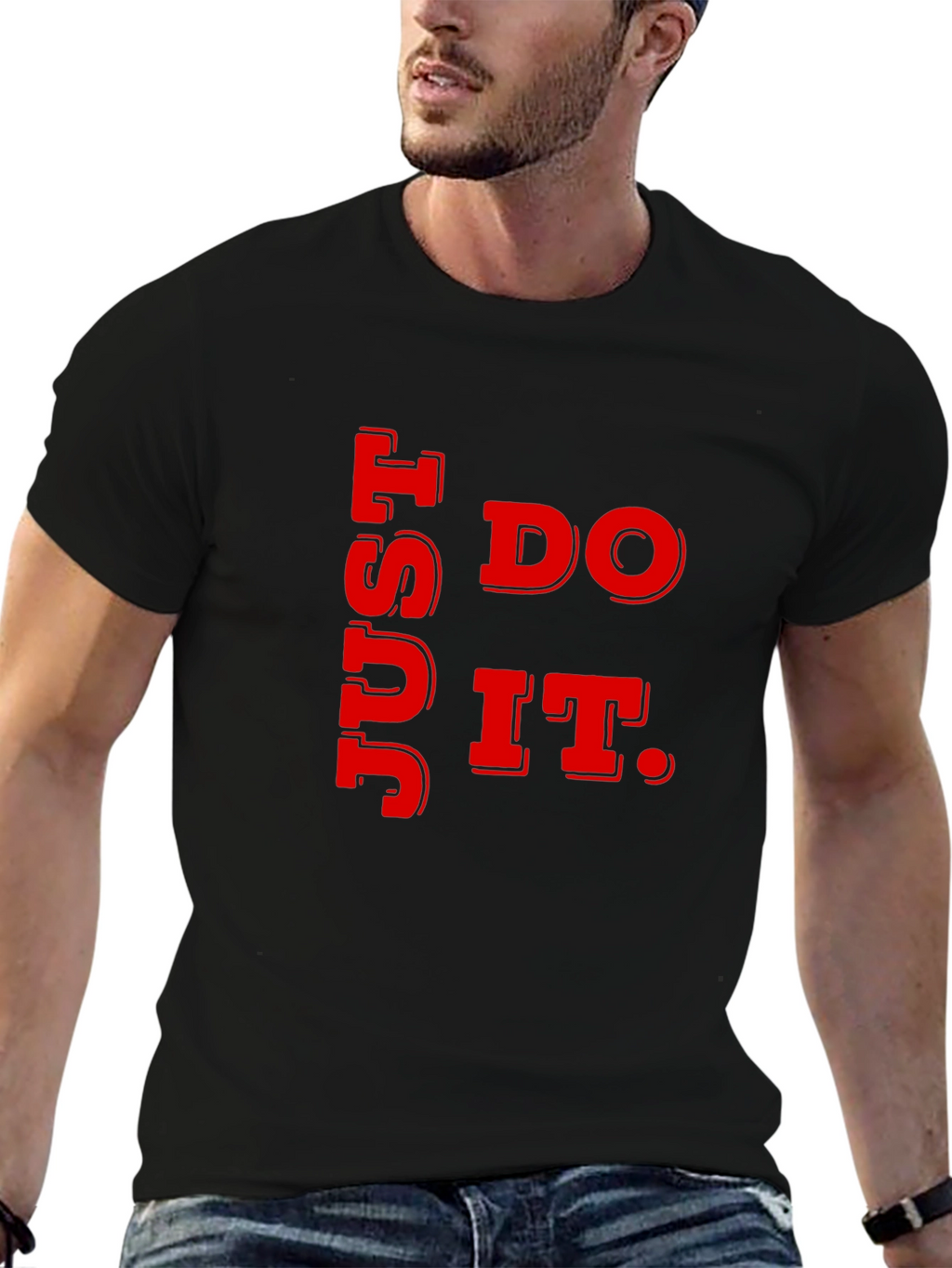 Just Do It Graphic Tee - Black