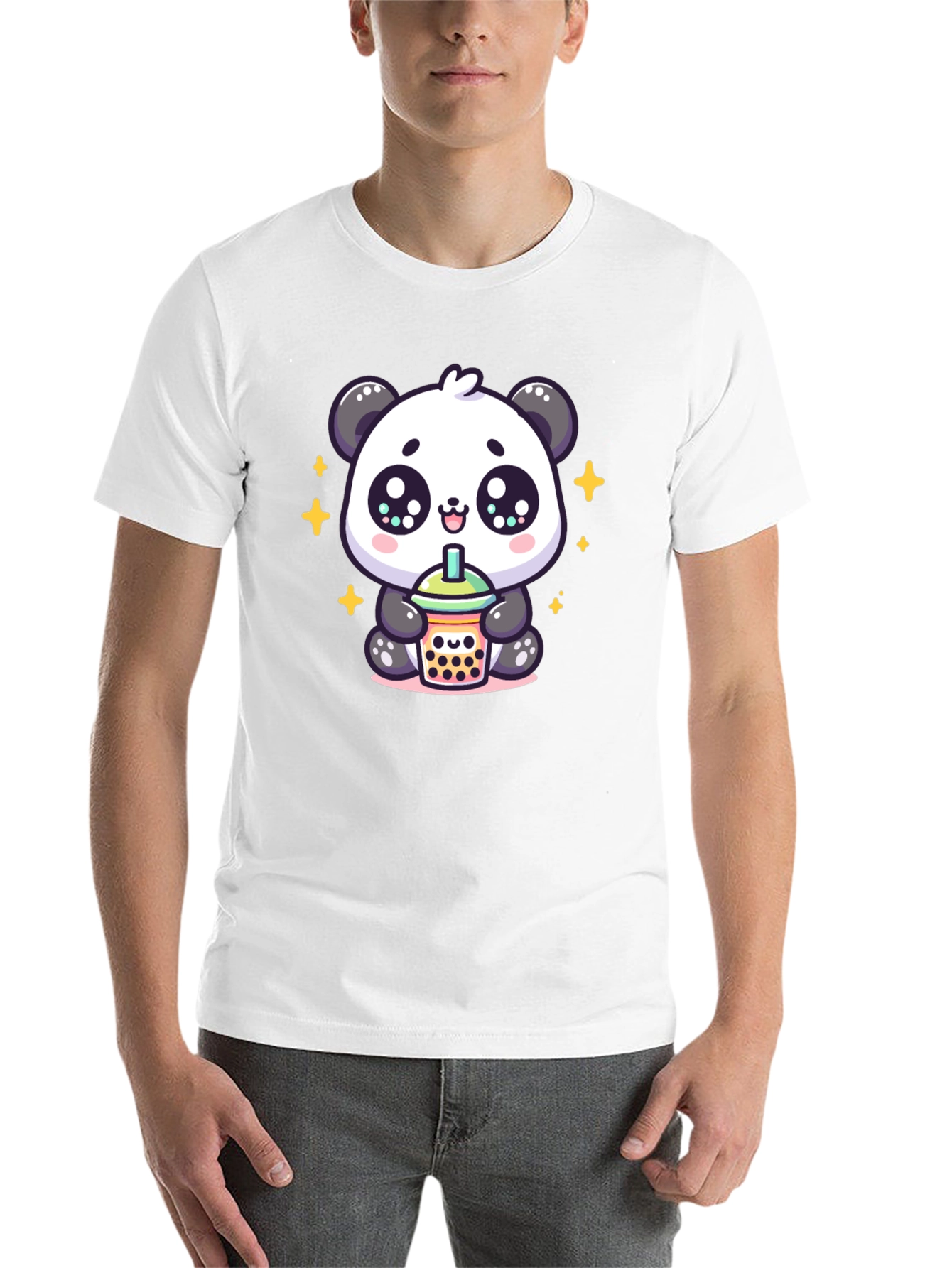 Cute Panda Boba Tea Graphic Tee