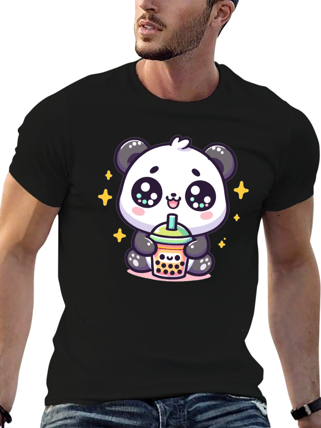 Cute Panda Boba Tea Graphic Tee