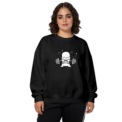 Funny Working?Out Pochacco Weightlifting Crewneck Sweatshirt
