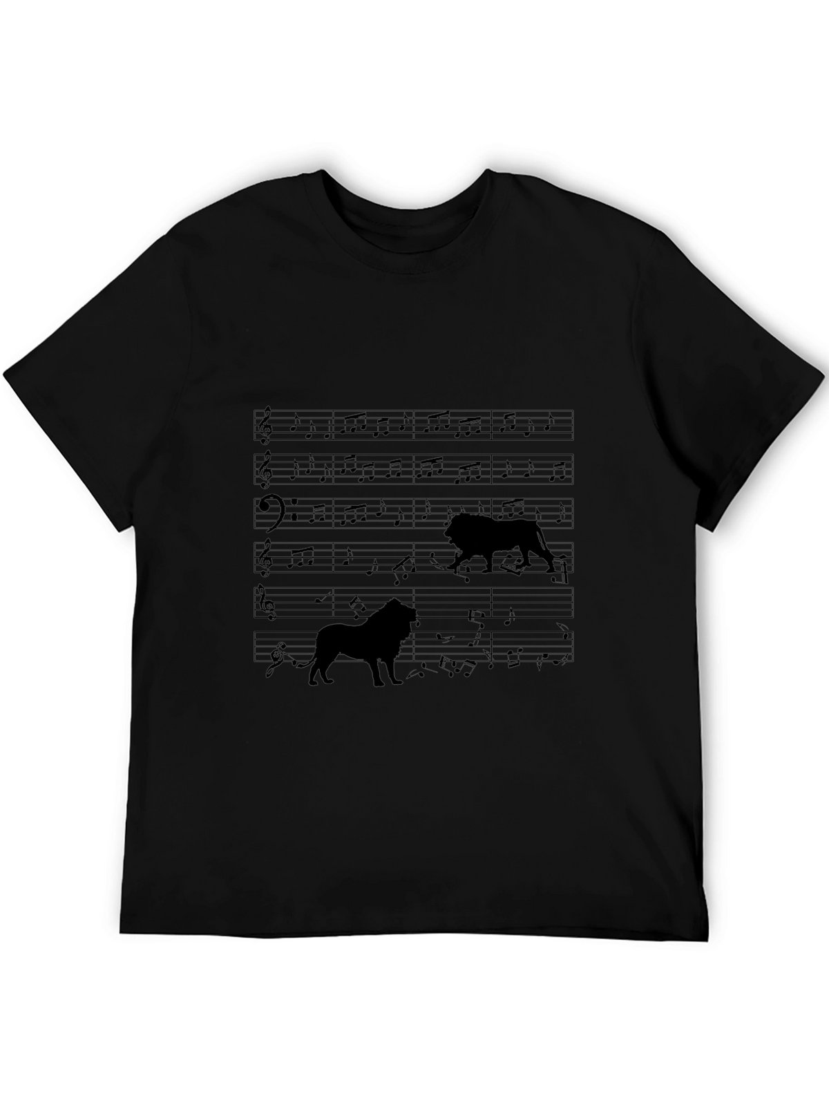 Lion Music Tee - Unique Graphic T-Shirt