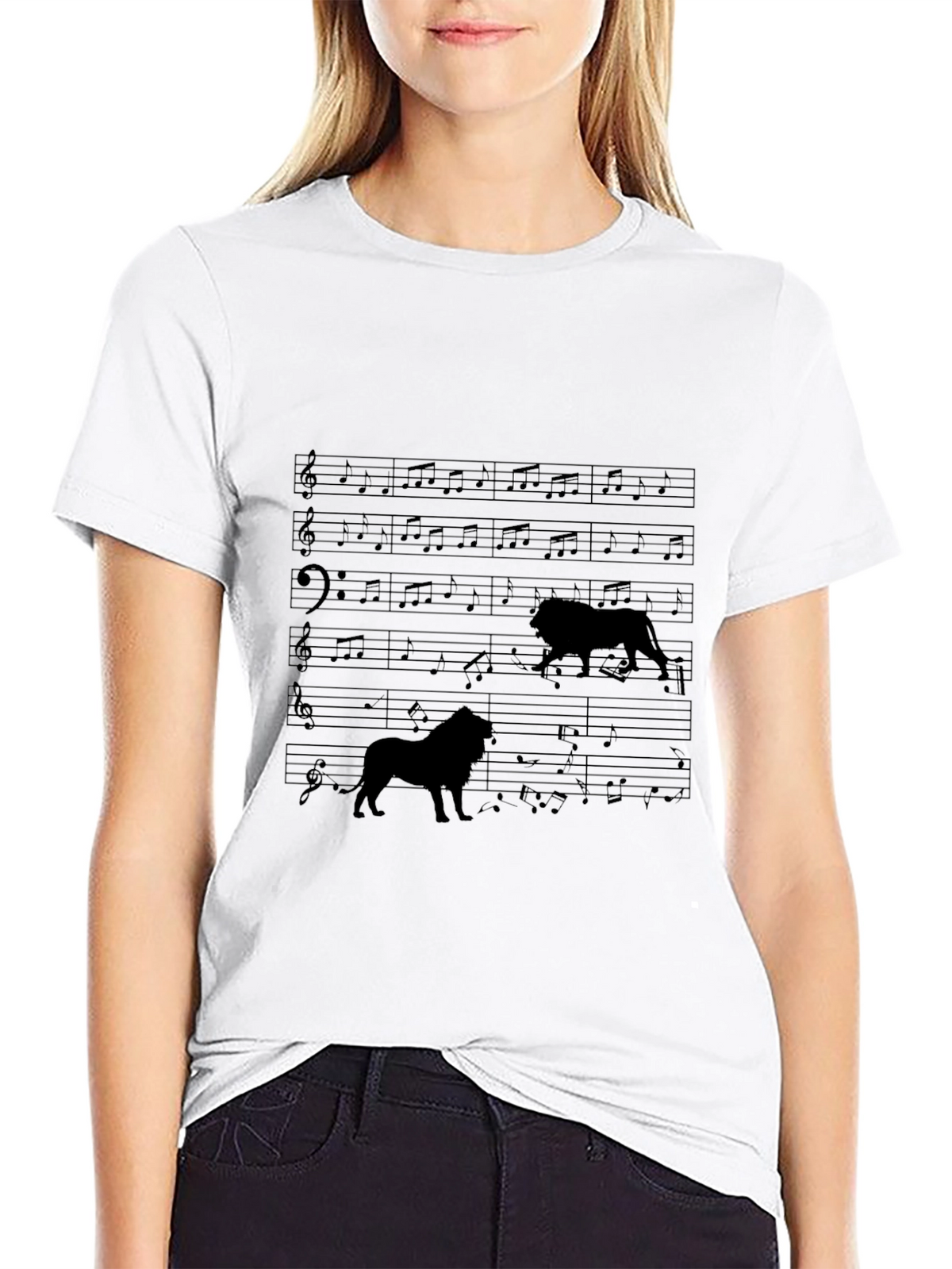 Lion Music Tee - Unique Graphic T-Shirt