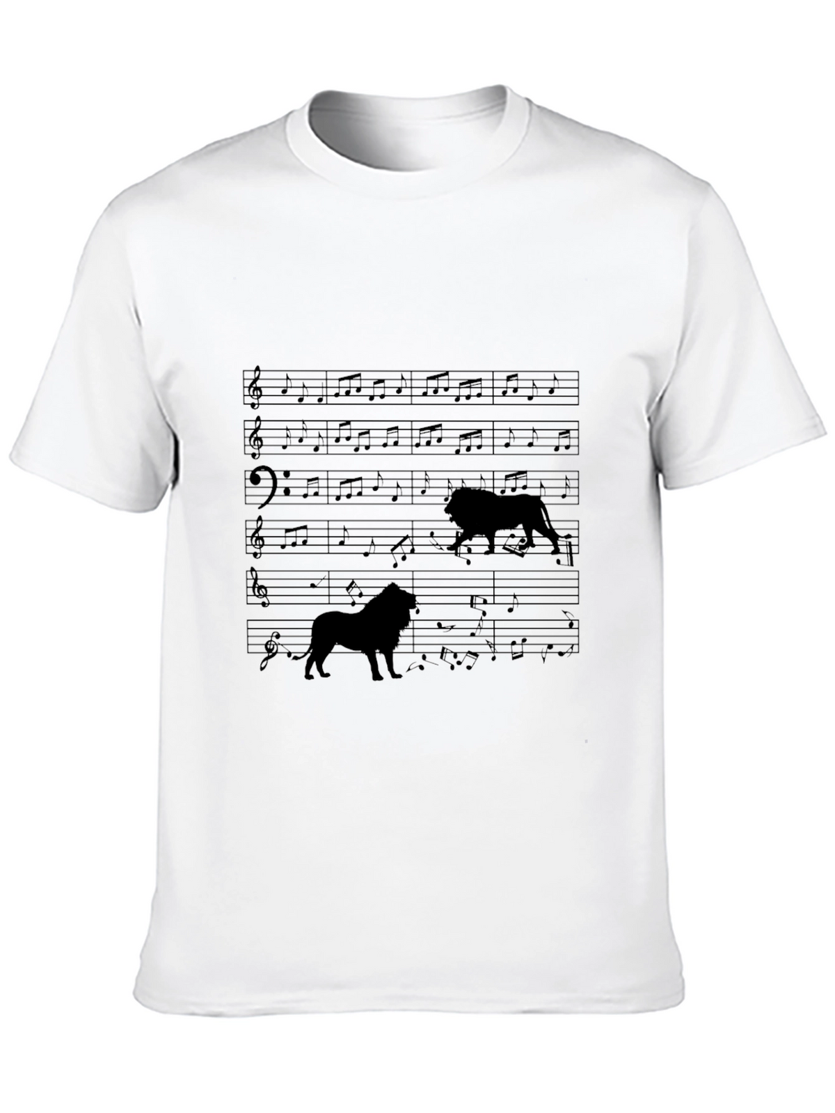 Lion Music Tee - Unique Graphic T-Shirt