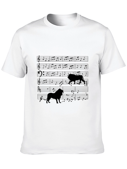 Lion Music Tee - Unique Graphic T-Shirt
