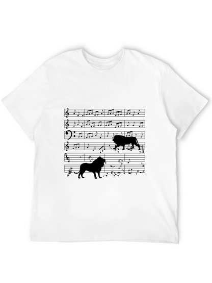 Lion Music Tee - Unique Graphic T-Shirt