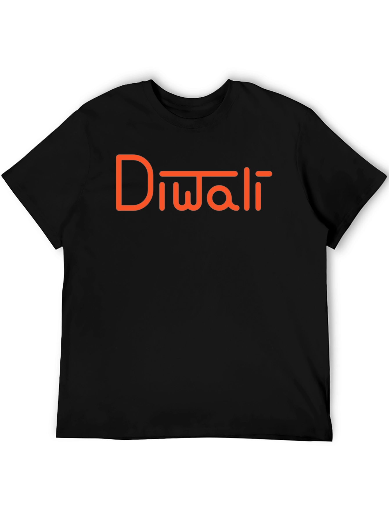Diwali Graphic Tee - Black Cotton Holiday Shirt