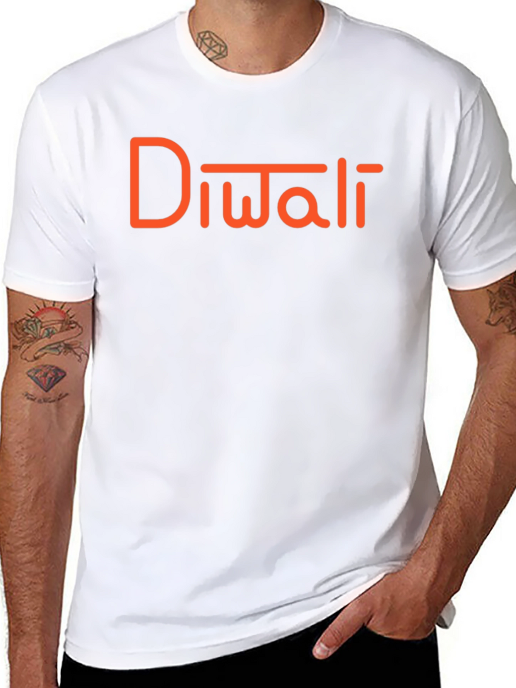 Diwali Graphic Tee - Black Cotton Holiday Shirt