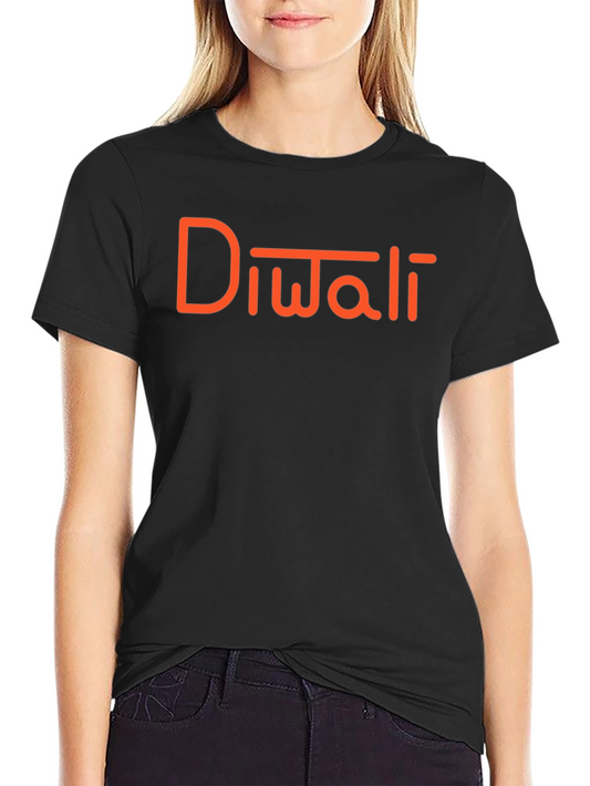 Diwali Graphic Tee - Black Cotton Holiday Shirt
