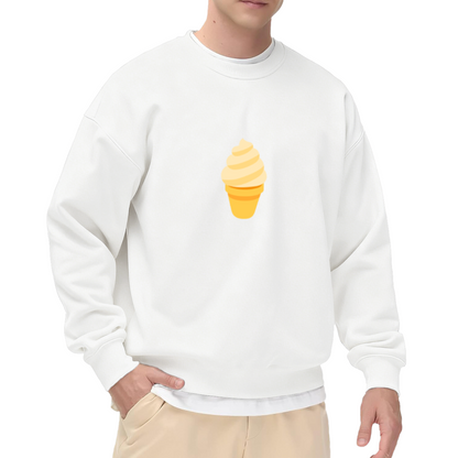 Soft Serve Ice Cone Crewneck Sweatshirt, Swirl Dessert Pullover, Summer Sweet Gift
