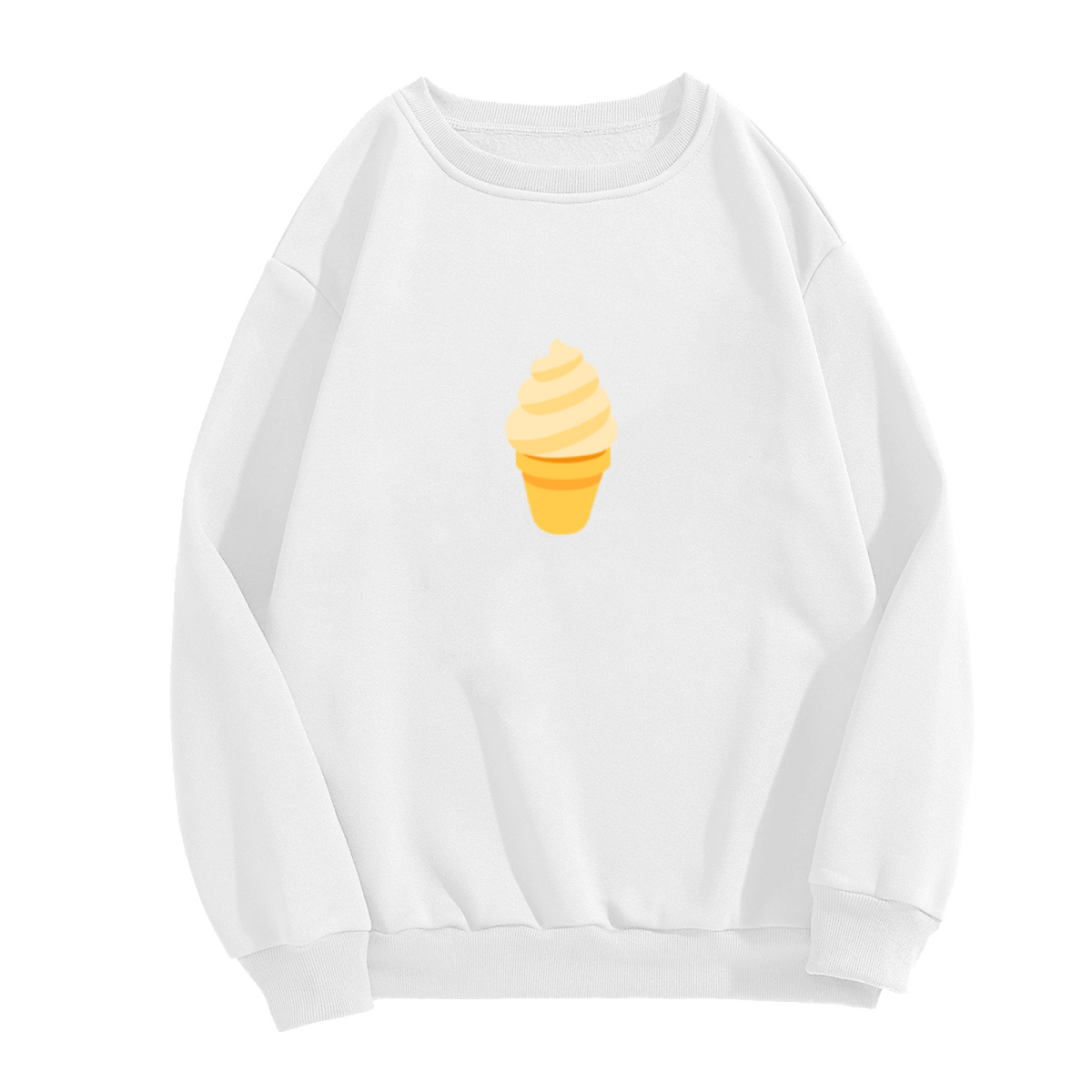 Soft Serve Ice Cone Crewneck Sweatshirt, Swirl Dessert Pullover, Summer Sweet Gift