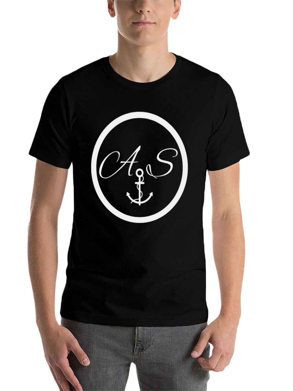 Nautical Anchor Initial T-Shirt