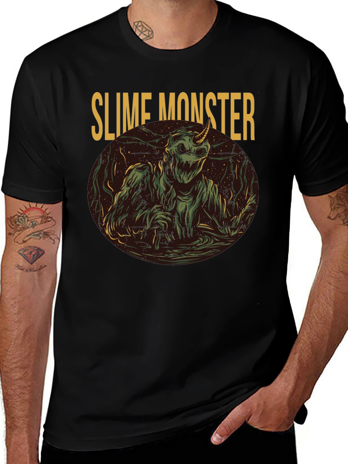 Slime Monster Graphic Tee - Unique Horror Design
