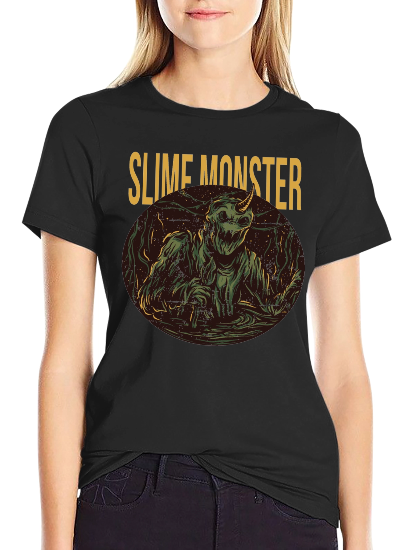 Slime Monster Graphic Tee - Unique Horror Design