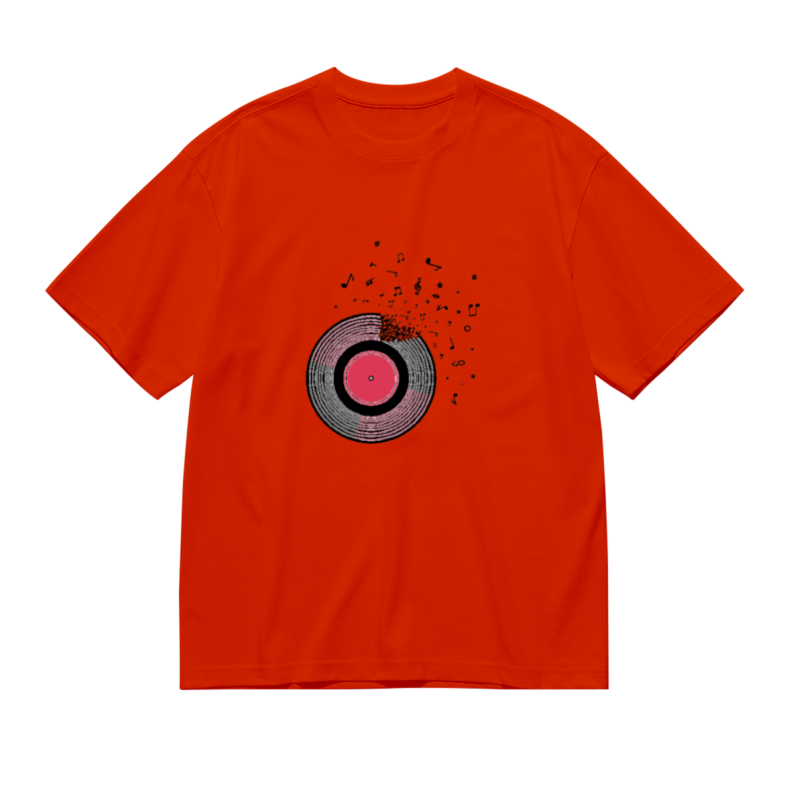 Shattered Vinyl Record Melody Music Lover Graphic Shirt