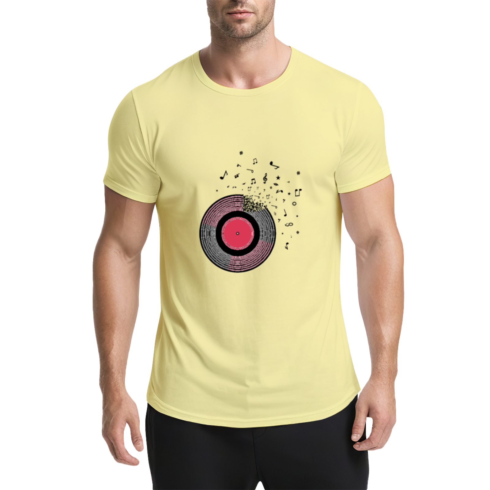 Shattered Vinyl Record Melody Music Lover Graphic Shirt