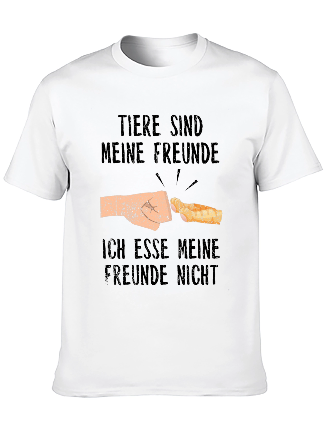 Vegan Humor T-Shirt - Tiere Sind Meine Freunde