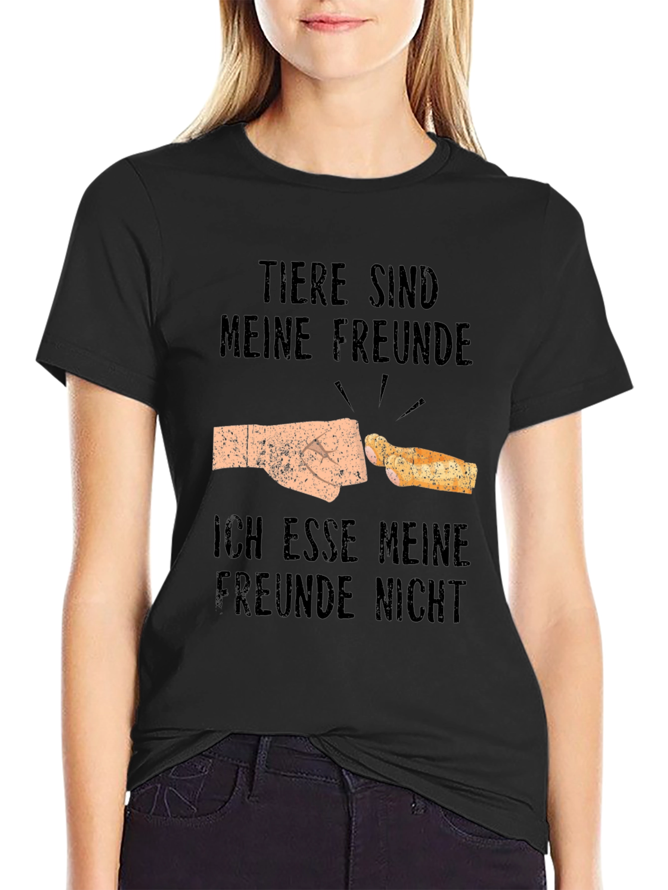 Vegan Humor T-Shirt - Tiere Sind Meine Freunde
