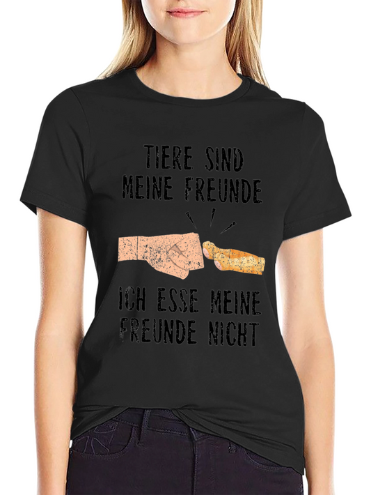 Vegan Humor T-Shirt - Tiere Sind Meine Freunde