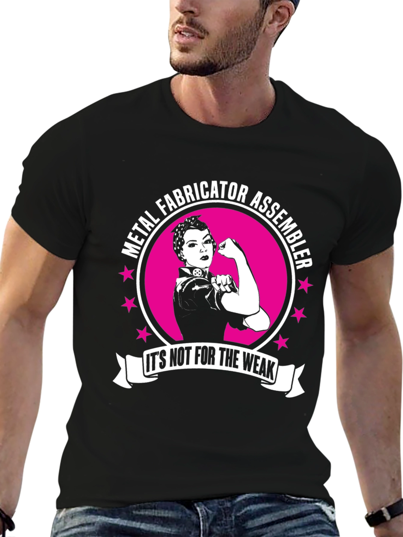 Metal Fabricator Assembler Rosie The Riveter Style T-Shirt