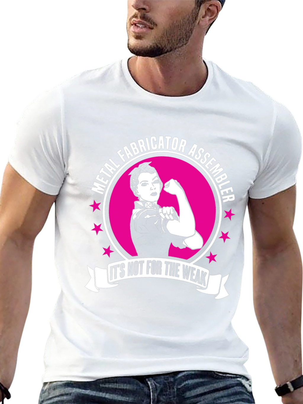 Metal Fabricator Assembler Rosie The Riveter Style T-Shirt