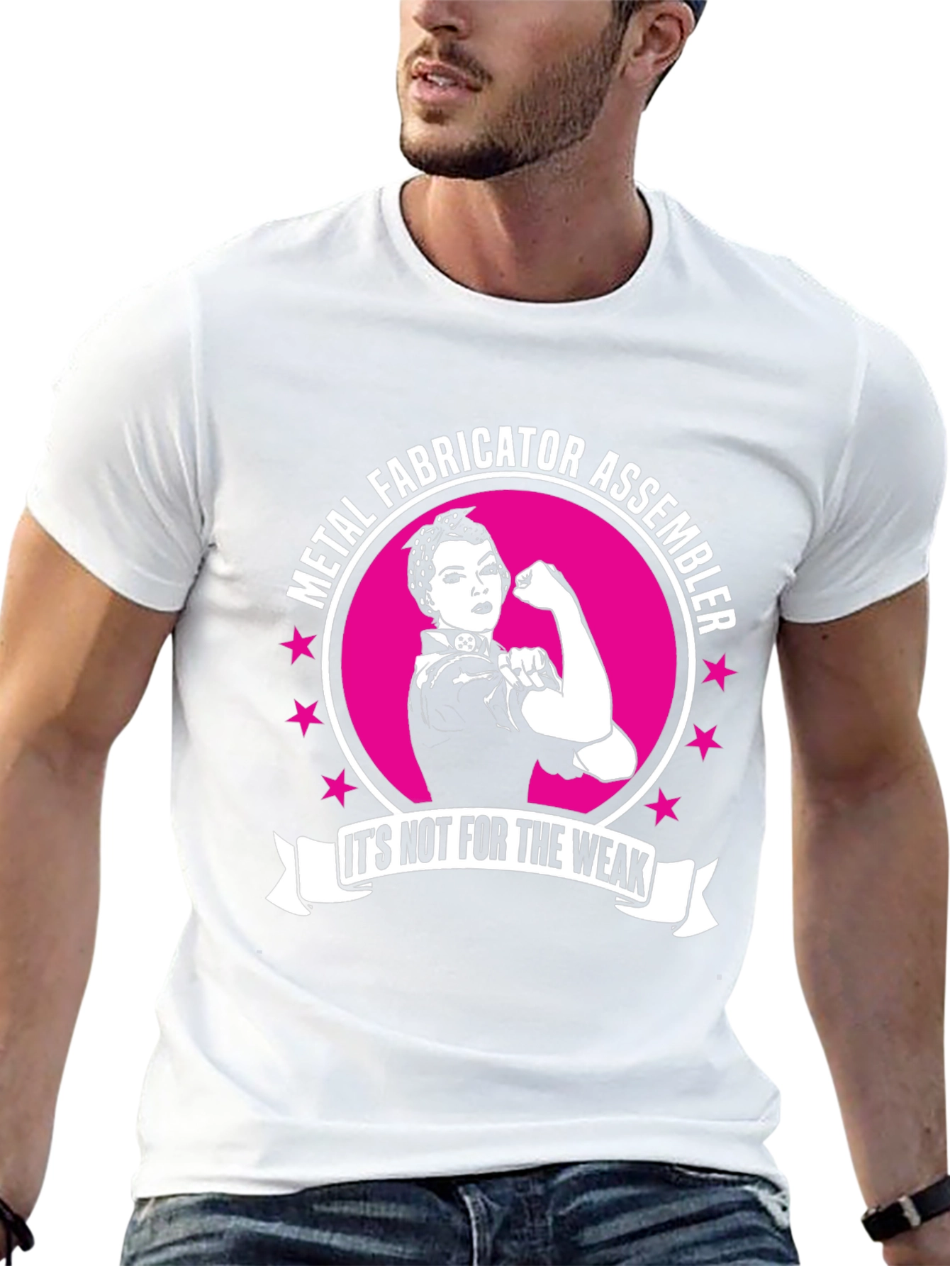 Metal Fabricator Assembler Rosie The Riveter Style T-Shirt