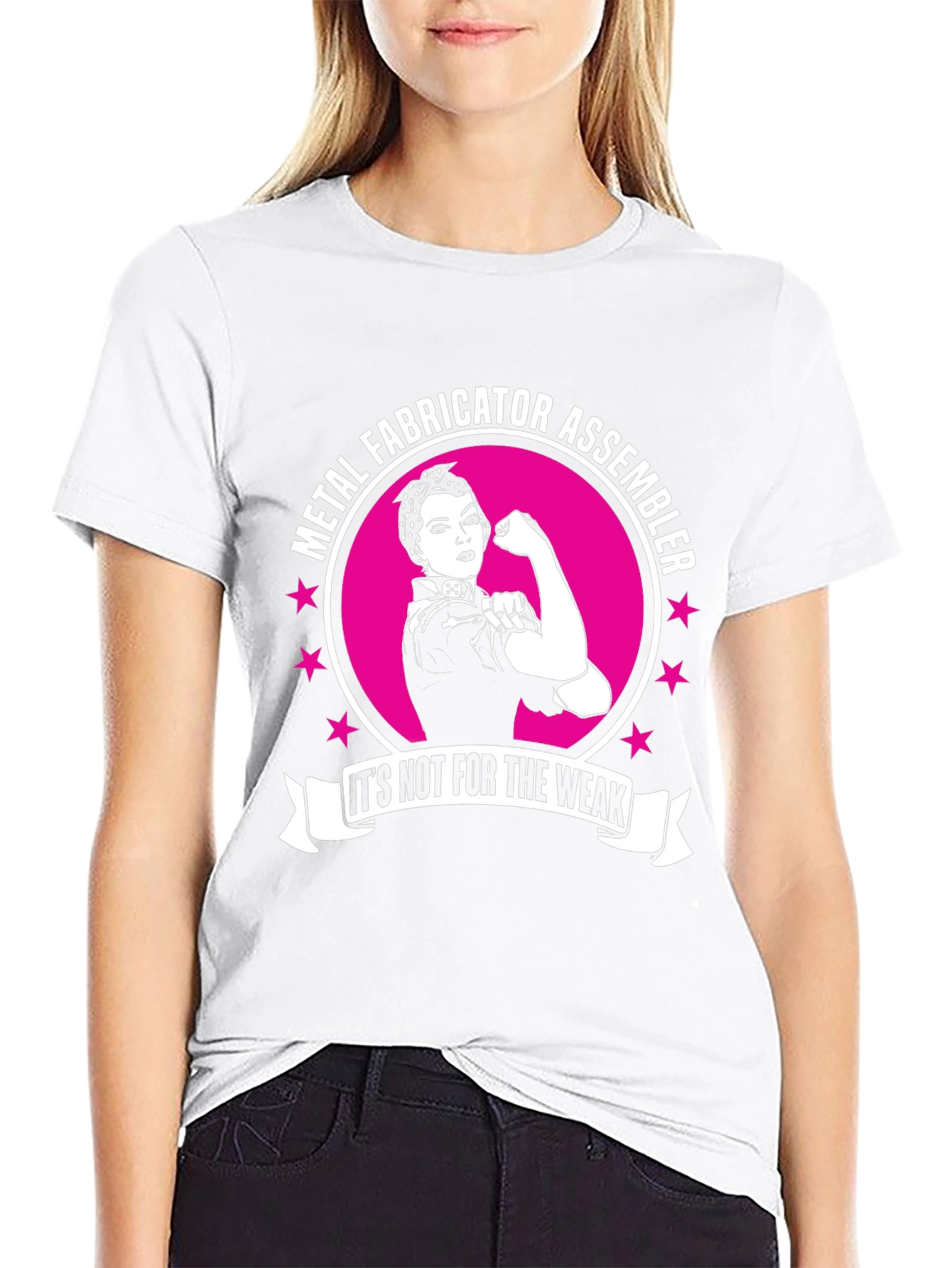 Metal Fabricator Assembler Rosie The Riveter Style T-Shirt