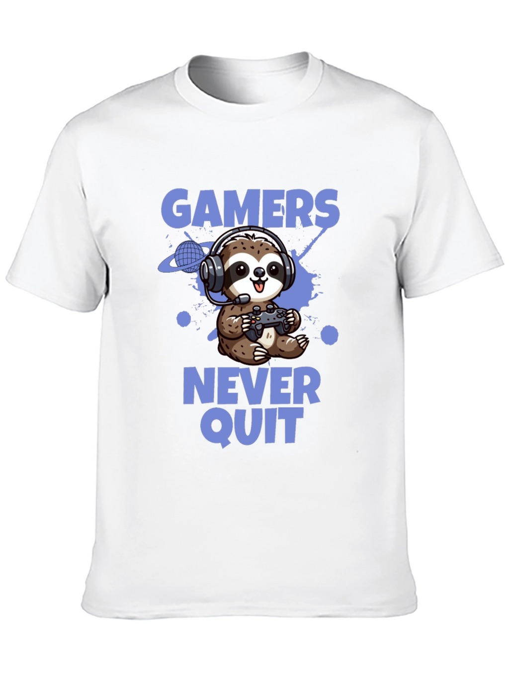 Gamer Sloth T-Shirt - Never Quit Tee