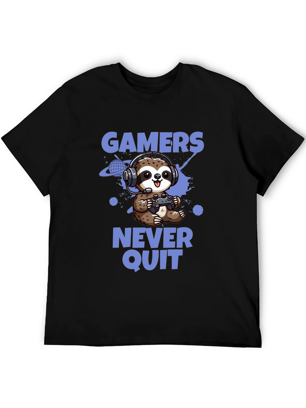 Gamer Sloth T-Shirt - Never Quit Tee